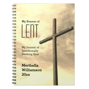 LENT JOURNAL zoekend God Lenten Cross Personated Notitieboek