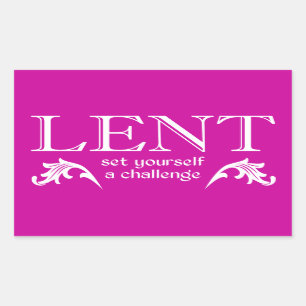 Lent - Stel jezelf voor een uitdaging Rechthoekige Sticker