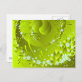 lentbloemen briefkaart (Voorkant / Achterkant)