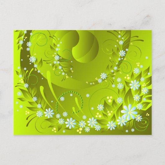 lentbloemen briefkaart (Voorkant)