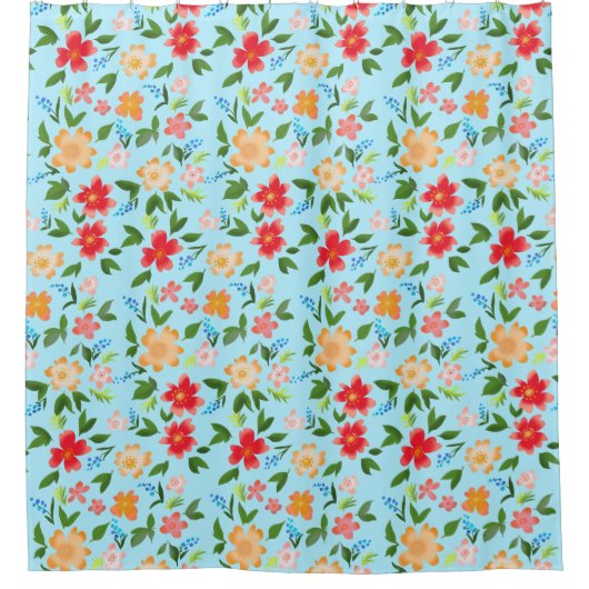 Lentbloemen Douchegordijn (Voorkant)