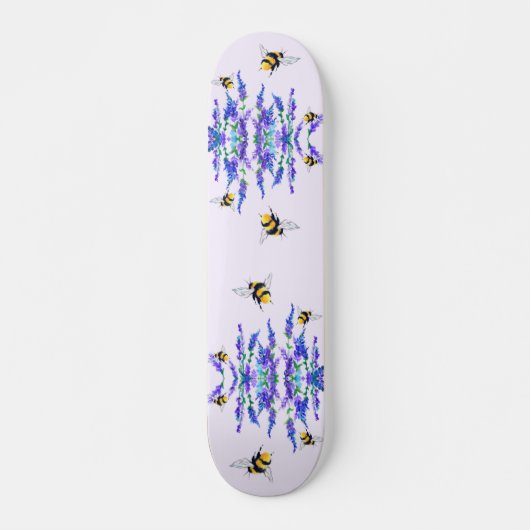 Lentbloemen en bijen die vliegen skateboard (Voorkant)