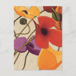 Lentbloemen en -stenen briefkaart