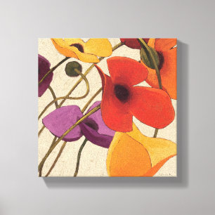Lentbloemen en -stenen canvas afdruk