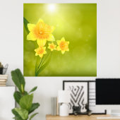 Lentbloemen Gele deffodis Poster (Thuiskantoor)