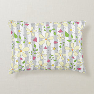 Lentbloemen kamille daisy floral cartoon accent kussen