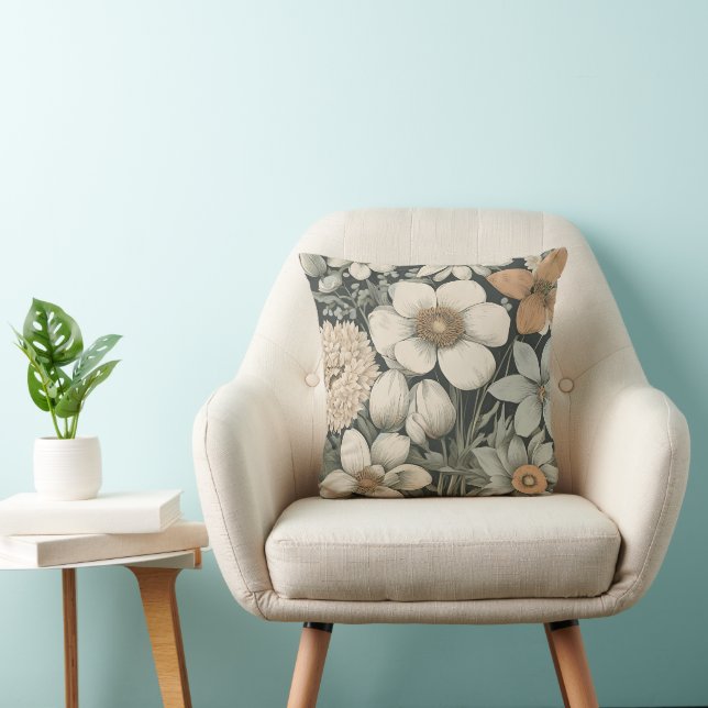 Lentbloemen Kussen (Stoel)