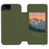 Lentbloemen - Nationaal Park van geelsteen Incipio iPhone Portemonnee Hoesje (Agenda Open)