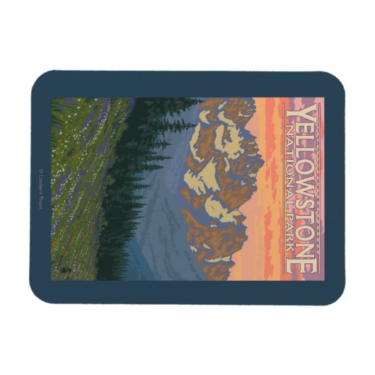 Lentbloemen - Nationaal Park van geelsteen Magneet (Horizontaal)