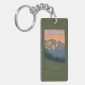 Lentbloemen - Nationaal Park van geelsteen Sleutelhanger (Voorkant Links)
