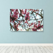 Lentbloemen op een boom canvas afdruk (Insitu (Houten vloer))