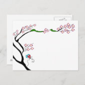 Lentboom op een briefkaart (Voorkant / Achterkant)