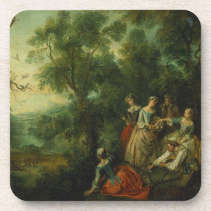 Lente, 1738 (olie op canvas) onderzetter