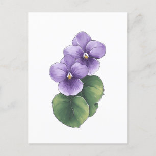 Lente 26 bloemen, lijntekening, minimalistisch, ca briefkaart