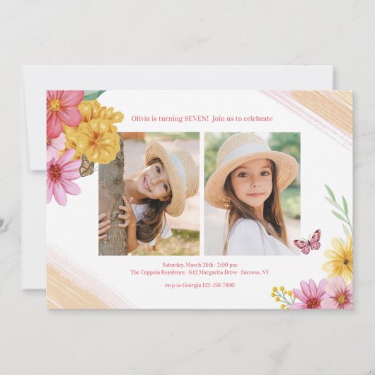 Lente 2 Foto Uitnodiging (Voorkant)