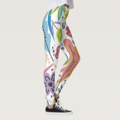 Lente-achtergrond van Multicolor Flowers Leggings (Rechts)