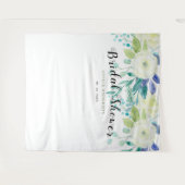 Lente Aquarel Bloemen Bruids Bruiloft Fotohokje Wandkleed (Voorkant (horizontaal))