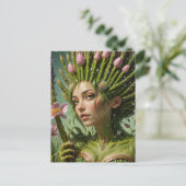 Lente Asperge Fairy Briefkaart (Staand voorkant)