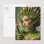 Lente Asperge Fairy Briefkaart (Voorkant / Achterkant)