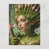 Lente Asperge Fairy Briefkaart (Voorkant)