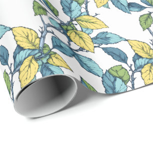 Lente Bladeren Botanisch Inpakpapier