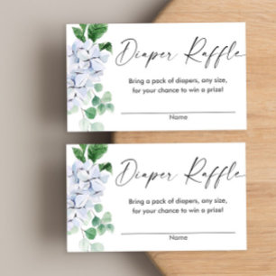 Lente blauw groen bloemenluier baby shower verloti informatiekaartje