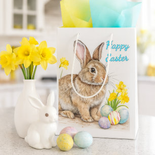 Lente Blij Pasen Konijn Medium Cadeauzakje
