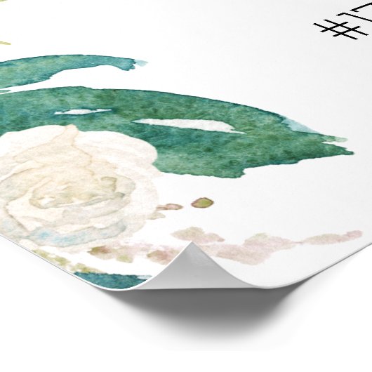 Lente bloem bruidsfeest bord, theepartij bord poster (Hoek)