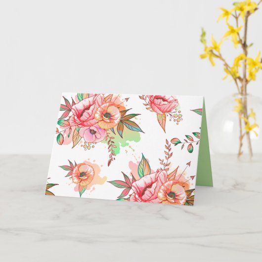 lente Bloem Kaart (Gele Bloem)