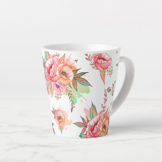lente bloem latte mok (Rechterhoek)