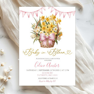 Lente Bloem Roze Coquette Baby Shower Kaart