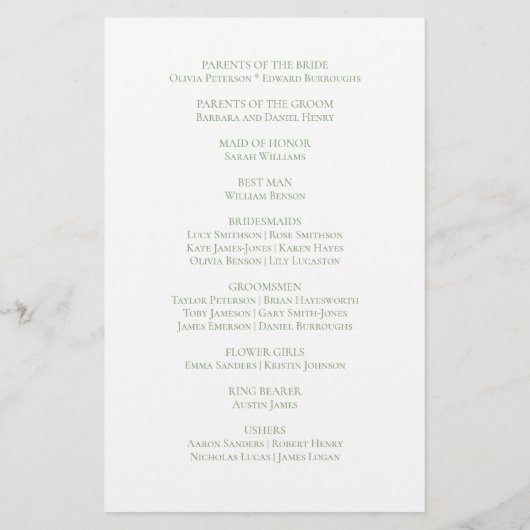 Lente Bloem Tuin Roze Bloemen Bruiloft Programma (Achterkant)