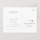 Lente Bloem | Witte Songrequest RSVP Briefkaart (Achterkant)