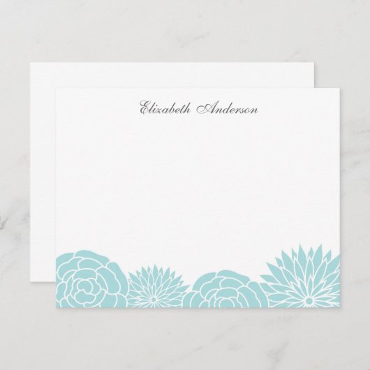 Lente Bloemen Aangepaste Platte Bedankbriefkaarten Kaart (Voorkant / Achterkant)