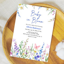 Lente Bloemen Baby in Bloei Baby Shower