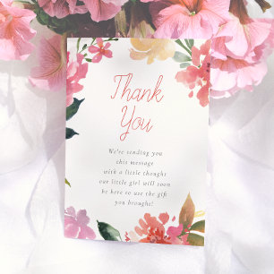 Lente Bloemen Baby Shower Dank Je Bedankkaart