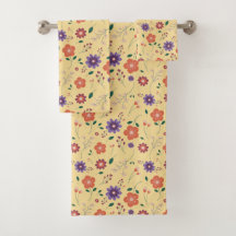 Lente Bloemen Badhanddoek Set