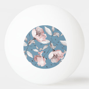 Lente bloemen, bladeren, naadloos ontwerp pingpongballen