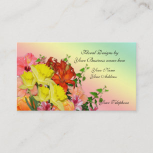 Lente bloemen Bloemen Designer Visitekaartje