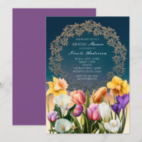 Lente Bloemen Bloemstuk Elegante Uitnodigingen