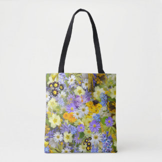 lente bloemen boodschappentas draagtas