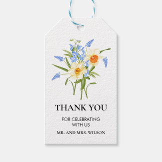 Lente Bloemen Dank u Cadeau Label Cadeaulabel