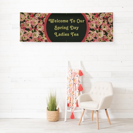Lente bloemen elegant bloesbloem spandoek (Insitu)