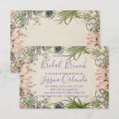 Lente Bloemen Elegant Bruids Brunch Kaart (Voorkant / Achterkant)