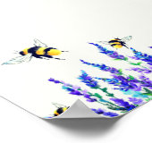 Lente Bloemen en Bijen Schilderen Poster (Hoek)