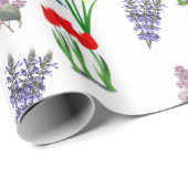 Lente Bloemen en Kolibrie Cadeaupapier (Rol Hoek)