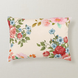 Lente bloemen en tak patroon katoen accent kussen