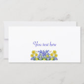 Lente bloemen en vlinders met aangepaste tekst (Achterkant)