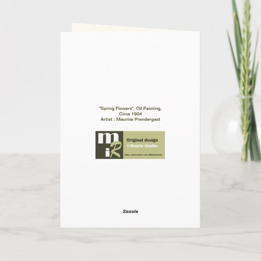 Lente Bloemen Fine Art Custom Pasen Feestdagen Kaart (Achterkant)