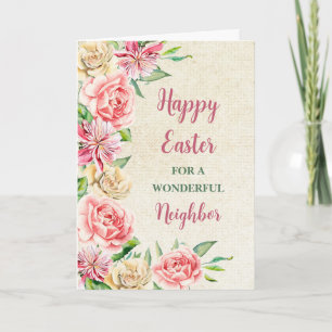 Lente Bloemen Gelukkig Pasen Buurman Feestdagen Kaart